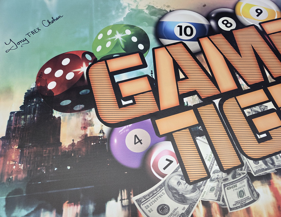 Tony Chohan Signed Vinyl Poster - 48" × 30" - Game Tight