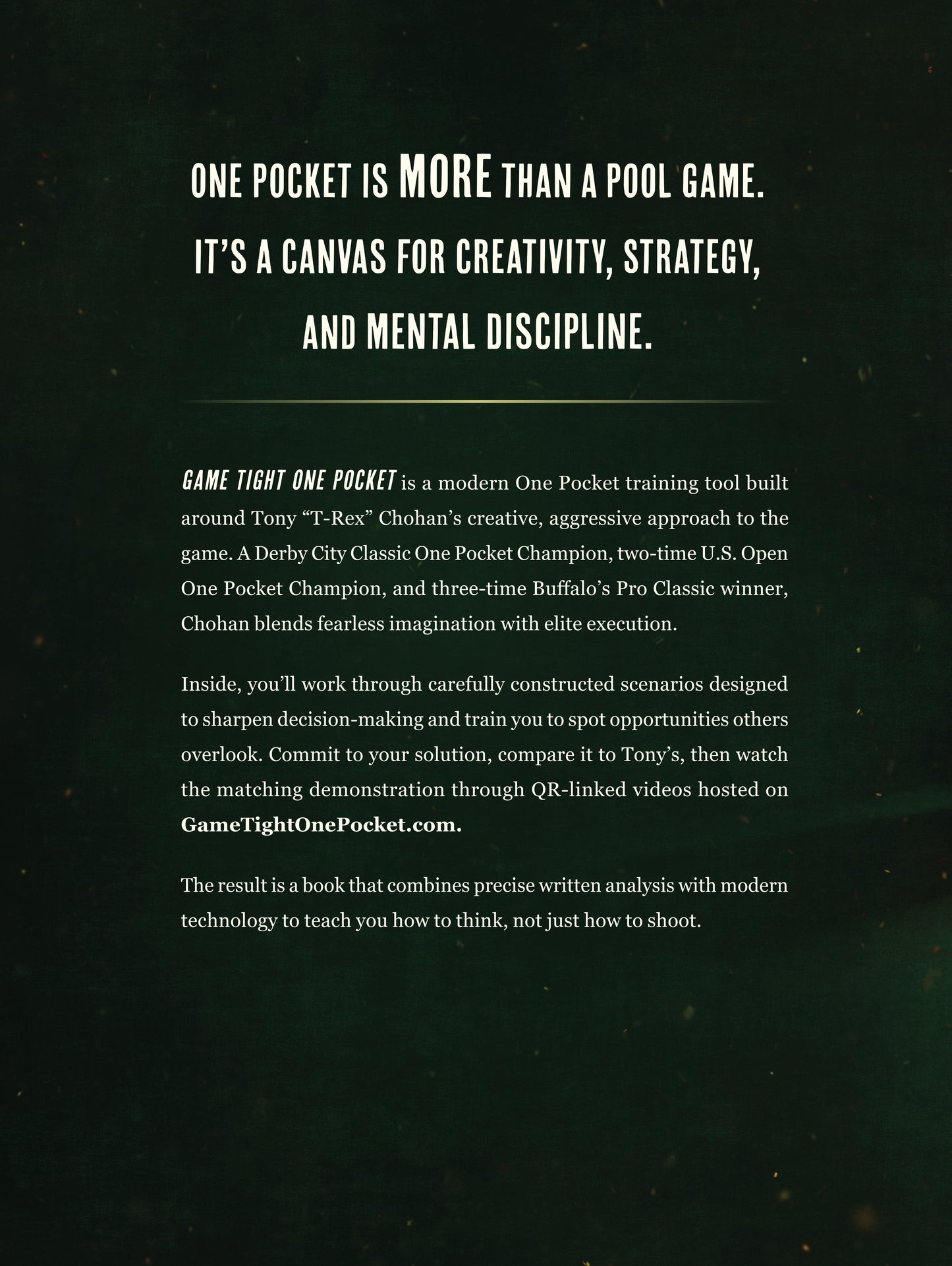 Game Tight One Pocket Book