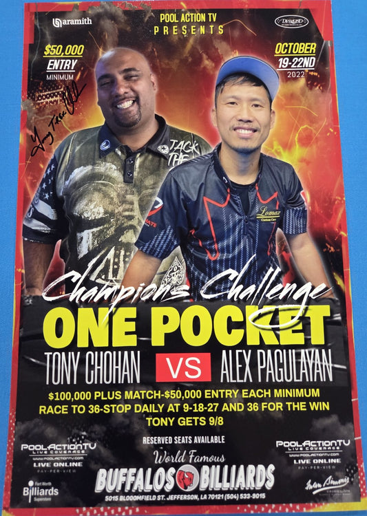 Alex Pagulayan vs Tony Chohan - Signed Poster