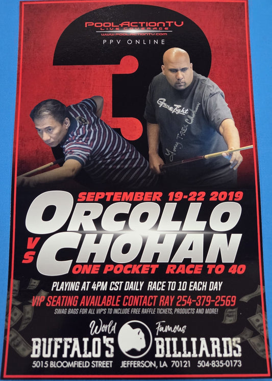 Dennis Orcollo vs Tony Chohan - Signed Poster